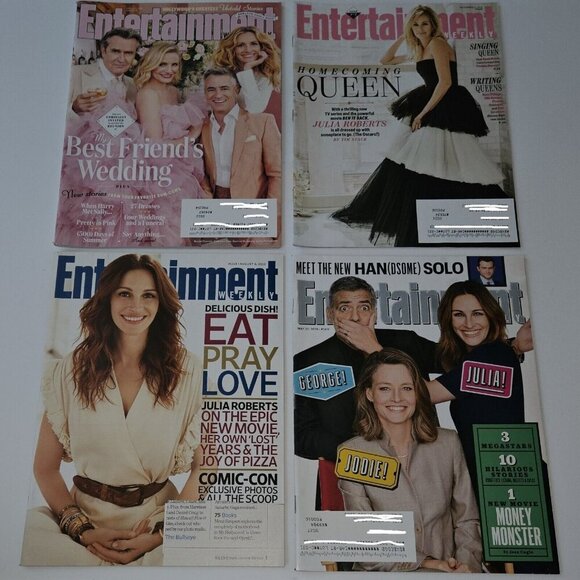 4 Julia Roberts Entertainment Weekly Magazine Lot My Best Friend's Wedding - Picture 1 of 5